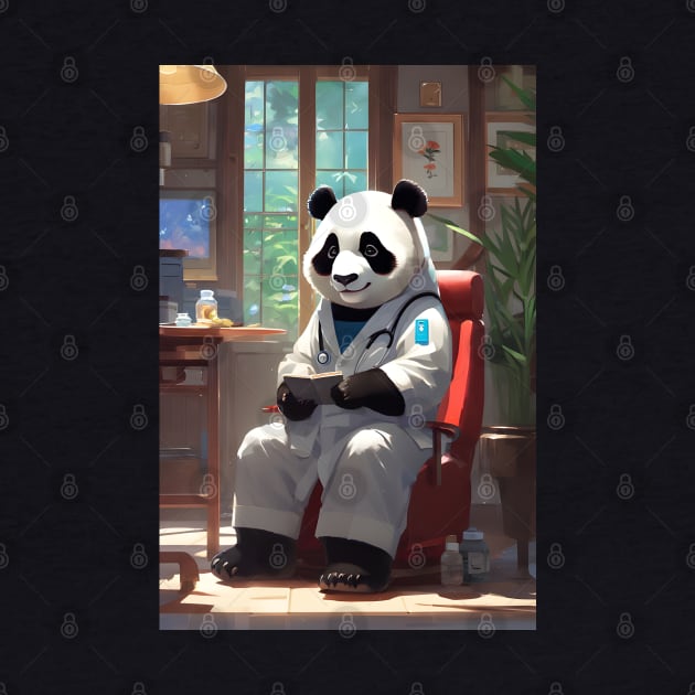 Cute doctor panda by Spaceboyishere